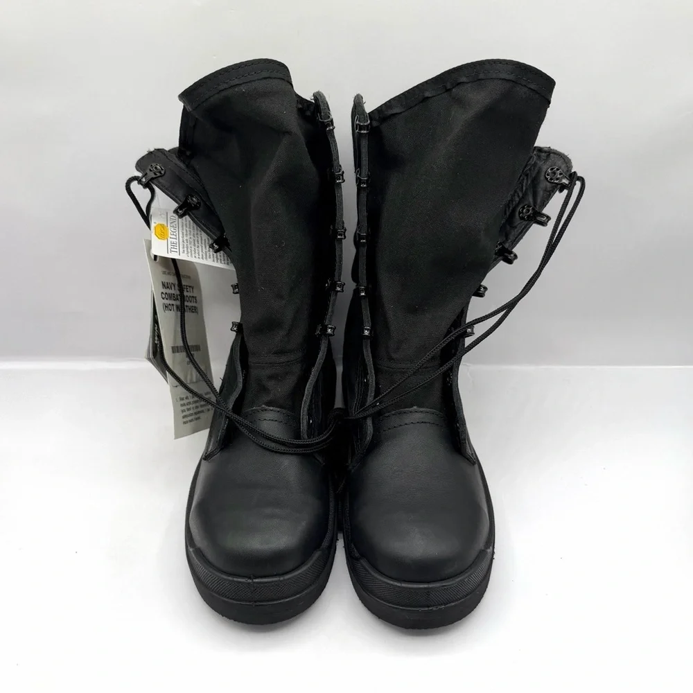 Rocky 6129 Navy Boots 4.5W Unisex Steel Toe Made in USA Vibram Sole NEW WITH TAG